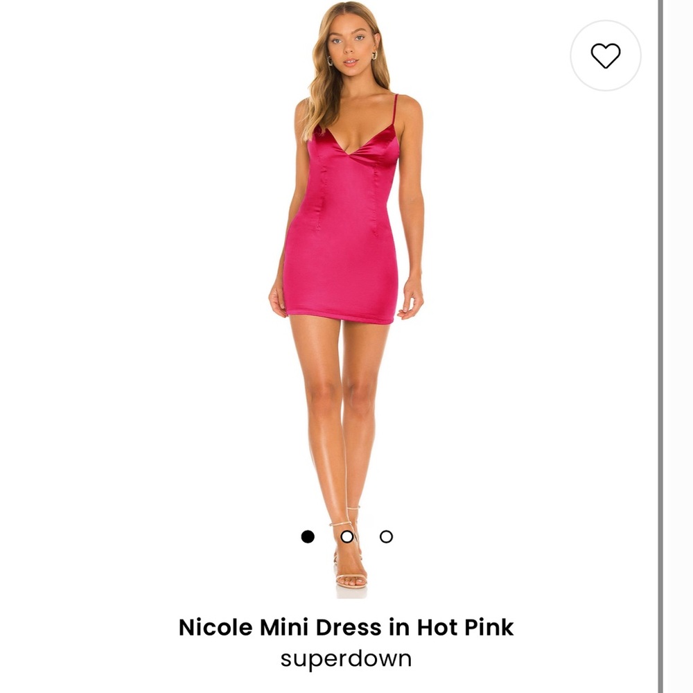 Nicole Mini Dress in Hot Pink - Superdown